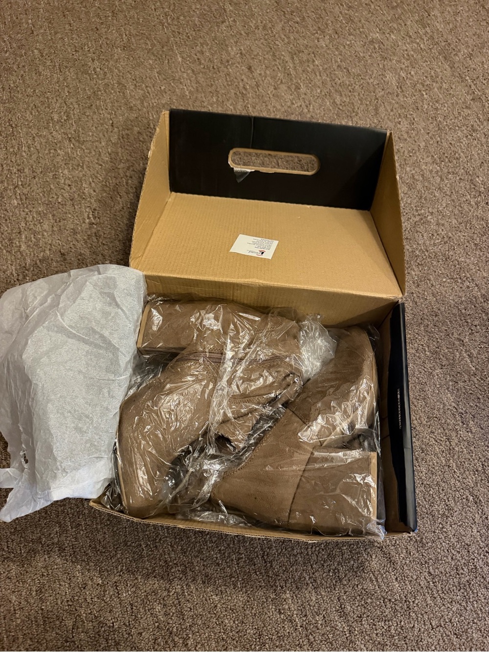 Fashion Nova womens Heeled boots - Taupe  Size 8 regular